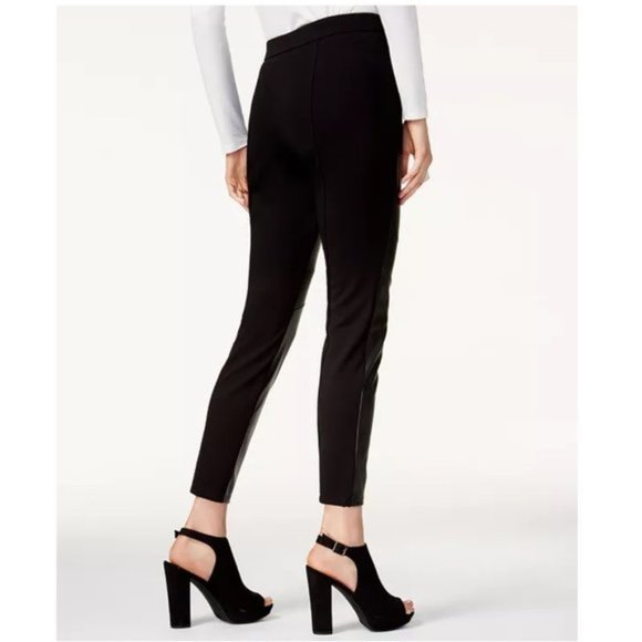 Bar III Faux Leather & Stretch Pants - Picture 2 of 10